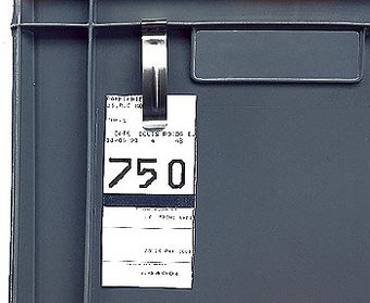 Porte étiquette bac gerbable Norme Europe