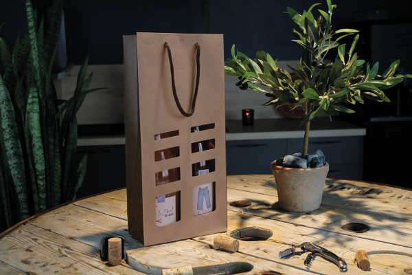 Sac avec fenêtre ouverte – 1 – 2 – 3 bouteilles – Magnum – Message