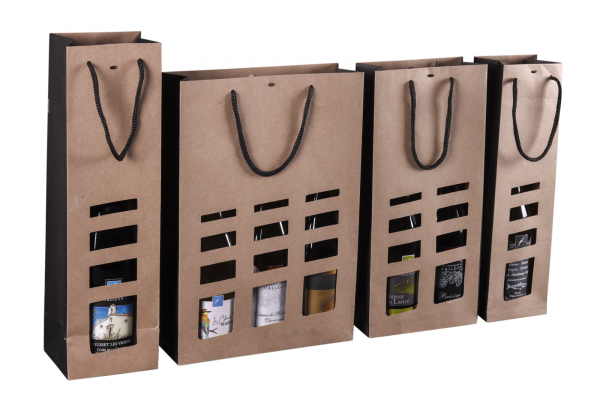 Sac avec fenêtre ouverte – 1 – 2 – 3 bouteilles – Magnum – Message