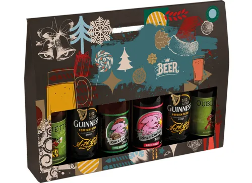Valisette – 6 bières ou 8 bières – Long Neck 0.33cl – Décor Noël