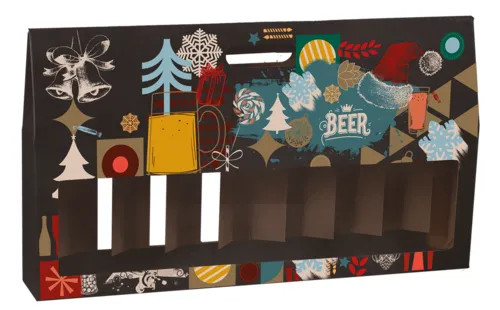 Valisette – 6 bières ou 8 bières – Long Neck 0.33cl – Décor Noël