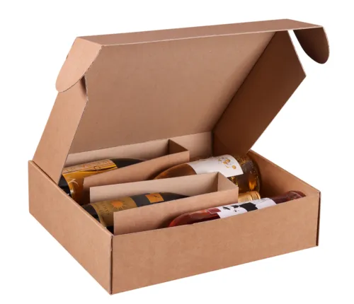 Coffret kraft pour 1 – 2 – 3 ou 4  bouteilles