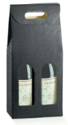 Valisette – 1 – 2 – 3 bouteilles – Aspect tissu noir – Viva