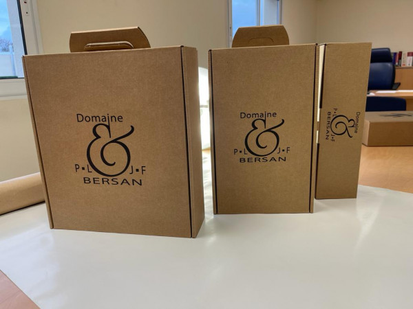 Coffret kraft brun pour 1, 2, 3 bouteilles et Magnum