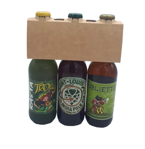 Collerette Neutre – 3 ou 6 bières – Long Neck – 0.33cl