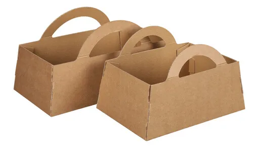 Panier en carton kraft avec anses