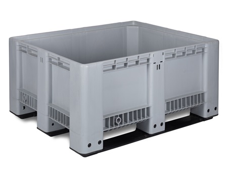 1200 x 1000 x 580 – Caisse palette – 3 semelles – Grise – 4412010058