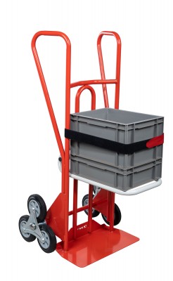 Diable porte bacs 400 x 300 mm pour escalier