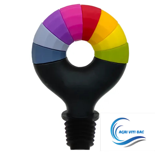 Marque verre arc en ciel avec bouchon