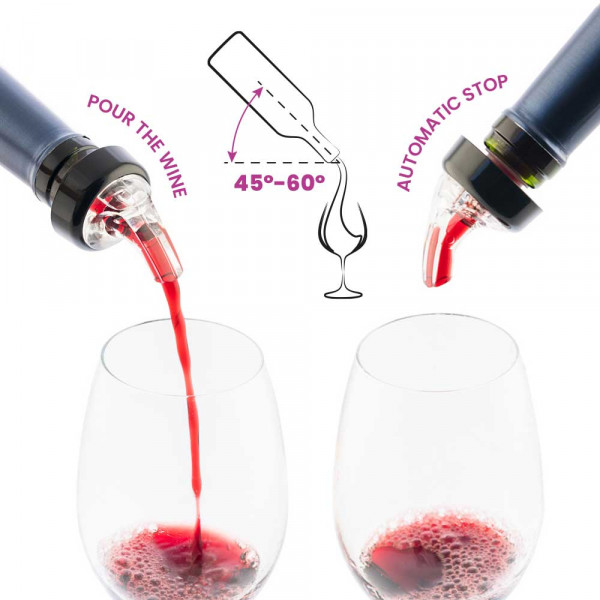 Bec verseur doseur pour bouteille de vin