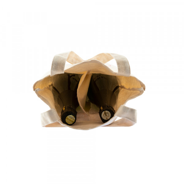 Sac en coton porte bouteille de vin ou champagne