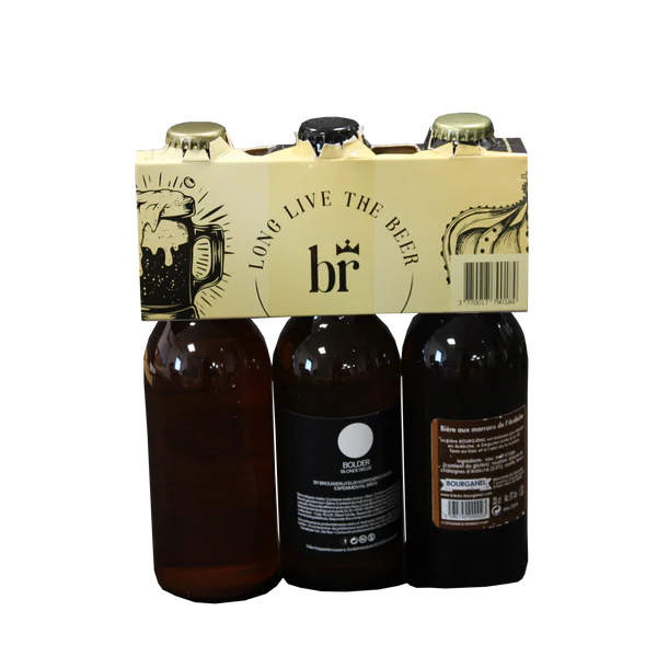 Collerette à personnaliser – 3 ou 6 bières – Long Neck – 0.33cl